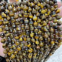 Natural Tiger Eye Beads, with Seedbead, Lantern, DIY & faceted, mixed colors, Sold Per Approx 38 cm Strand