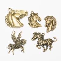 Zinc Alloy Animal Pendants Horse antique bronze color plated vintage & DIY nickel lead & cadmium free Approx Sold By Bag