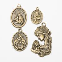 Tibetan Style Pendants, antique bronze color plated, vintage & DIY, more colors for choice, nickel, lead & cadmium free, Approx 100PCs/Bag, Sold By Bag