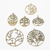 Zinc Alloy Pendants Tree antique bronze color plated vintage & DIY nickel lead & cadmium free Approx Sold By Bag