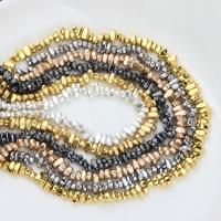Hämatit Perle, Unregelmäßige, plattiert, DIY, keine, 5-10mm, ca. 105PCs/Strang, verkauft von Strang