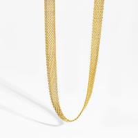 Stainless Steel Chain Necklace 304 Stainless Steel with 1.97 extender chain Vacuum Ion Plating for woman 8mm Length 16.93 Inch Sold By PC
