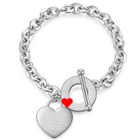 Titanium Steel Bracelet Heart plated for woman Length 7.09 Inch Sold By PC