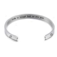 304 Stainless Steel Cuff Bangle, different styles for choice & for woman & enamel, original color, 5mm, Sold By PC
