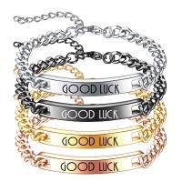 Titanium Steel Couple Bracelet, plated, Unisex, more colors for choice, Sold By PC
