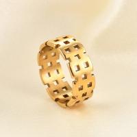 Titanium Steel Finger Ring plated Unisex & hollow 8mm Sold By PC