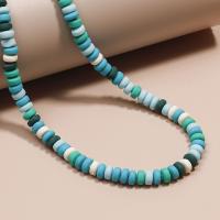 Polymer Ton Perlen , Abakus,Rechenbrett, DIY, gemischte Farben, 6x3mm, ca. 110PCs/Strang, verkauft per ca. 15 ZollInch Strang