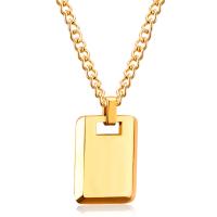 Stainless Steel Jewelry Necklace, 304 Stainless Steel, 18K gold plated, fashion jewelry & Unisex, golden, 20x28mm, Sold Per Approx 17.72 Inch Strand