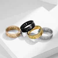Палец кольцо из нержавеющей стали, Нержавеющая сталь 304, полированный, ювелирные изделия моды & разный размер для выбора & Мужский & отверстие, Много цветов для выбора, 6mm, продается PC
