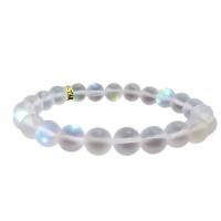 Moonstone Bracelet, handmade, fashion jewelry & Unisex, more colors for choice, 8mm, US Ring Size:1, Approx 23PCs/Strand, Sold By Strand