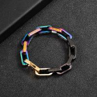 Titanium Steel Bracelet, fashion jewelry & Unisex, more colors for choice, 9.50mm, Length:Approx 8.27 Inch, Sold By PC