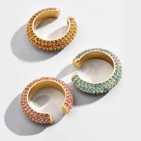 Fashion Earring Cuff and Wraps Zinc Alloy gold color plated fashion jewelry & for woman & with rhinestone golden nickel lead & cadmium free Sold By PC
