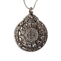 Brass Jewelry Pendants with Zinc Alloy Round plated DIY  nickel lead & cadmium free Sold By PC