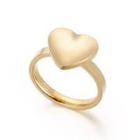 Stainless Steel Finger Ring 304 Stainless Steel Heart plated fashion jewelry 3mm Sold By PC