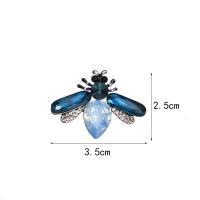 Crystal Brooch, Tibetan Style, with Crystal, Bee, plated, for woman & with rhinestone, more colors for choice, nickel, lead & cadmium free, 35x25mm, 10PCs/Lot, Sold By Lot