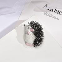 Enamel Brooch, Tibetan Style, Hedgehog, plated, for woman, more colors for choice, nickel, lead & cadmium free, 40x45mm, 10PCs/Lot, Sold By Lot