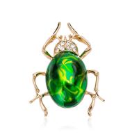 Enamel Brooch Zinc Alloy Insect gold color plated Unisex & with rhinestone nickel lead & cadmium free Sold By Lot