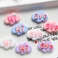 Mobile Phone DIY Decoration, Resin, Cloud, different designs for choice, more colors for choice, 25x18mm, Sold By PC