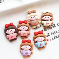 Mobile Phone DIY Decoration, Resin, Girl, epoxy gel, more colors for choice, 20x27mm, Sold By PC