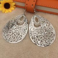 Tibetan Style Drop Earrings, plated, for woman, more colors for choice, 85mm, Sold By Pair