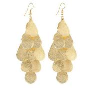 Zinc Alloy Drop Earrings plated for woman 88mm Sold By Pair
