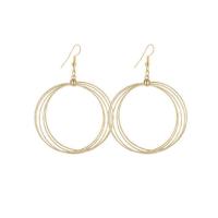 Zinc Alloy Drop Earrings Donut plated for woman 65mm Sold By Pair