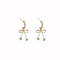 Zinklegierung Ohrringe, mit Kunststoff Perlen, goldfarben plattiert, Modeschmuck & für Frau & mit Strass, frei von Nickel, Blei & Kadmium, 30x18mm, verkauft von Paar