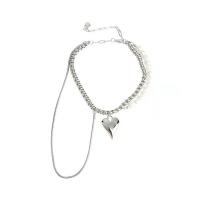 Plastik perle halskæde, Zinc Alloy, med Plastic Pearl, med 1.97inch extender kæde, mode smykker & for kvinde, nikkel, bly & cadmium fri, Længde Ca. 14.41 inch, Solgt af PC
