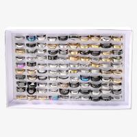 Titanium Steel Finger Ring, Unisex, mixed colors, 17mm, 100PCs/Box, Sold By Box