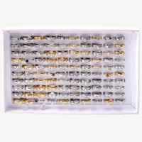 Пальцевидное Кольцо Титановой Стали, титан, Мужская & инкрустированное микро кубического циркония, Много цветов для выбора, 17mm, 100ПК/Box, продается Box