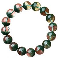 Grüner Phantomquarz Armband, unisex & Strahlenschutz, gemischte Farben, 9mm, Länge:ca. 21 cm, verkauft von PC