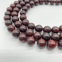 Blutstein Perlen Perle, rund, DIY, rot, verkauft per ca. 38 cm Strang