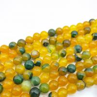 Achat Perlen, rund, DIY, gemischte Farben, verkauft per ca. 38 cm Strang