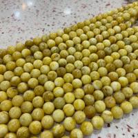 Gemstone Jewelry Beads Natural Stone Round DIY yellow Sold Per Approx 38 cm Strand