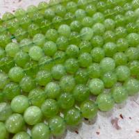 Peridot Stone Beads Round polished DIY green Sold Per Approx 38 cm Strand