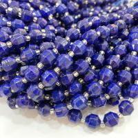 Natural Lapis Lazuli Beads with Seedbead Lantern DIY & faceted blue Sold Per Approx 38 cm Strand
