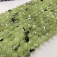 Gemstone Jewelry Beads, Natural Stone, Star Cut Faceted & DIY, green, Sold Per Approx 38 cm Strand