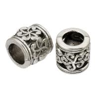 Perles intercalaires en alliage de zinc, Rond, DIY & noircir, couleur originale, 9.50x9x9mm, Trou:Environ 6mm, 100PC/lot, Vendu par lot