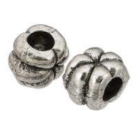 Perles intercalaires en alliage de zinc, Citrouille, DIY & noircir, couleur originale, 8x12x8mm, Trou:Environ 5mm, 100PC/lot, Vendu par lot