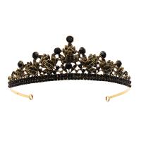 Bridal Tiaras Zinc Alloy with Cubic Zirconia gold color plated for woman & faceted nickel lead & cadmium free 45mm Inner Approx 130mm Sold By PC