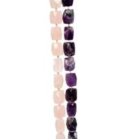 Mischedelstein Perlen, Naturstein, mit Seedbead, DIY & facettierte, keine, 25x25mm, verkauft per ca. 47 cm Strang
