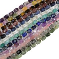 Mischedelstein Perlen, Naturstein, mit Seedbead, DIY & verschiedenen Materialien für die Wahl & facettierte, keine, 13x16mm, verkauft per ca. 40 cm Strang