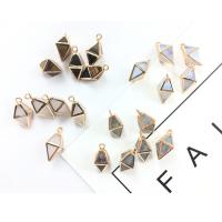 Gemstone Pendants Jewelry, Natural Stone, with Brass, Rhombus, gold color plated, different materials for choice & Unisex, more colors for choice, 16x27mm, Sold By PC