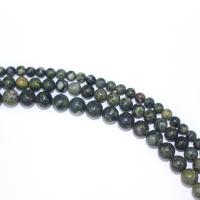 Бусины из поделочных камней, Природный камень, Круглая, DIY & разный размер для выбора, зеленый, Продан через Приблизительно 40 см Strand
