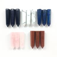 Quartz Gemstone Pendants, Natural Stone, Conical, polished, DIY & different materials for choice, more colors for choice, 15x61mm, Sold By PC