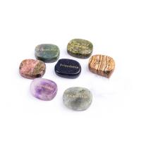 Gemstone Decoration, Ellipse, stoving varnish, different materials for choice, more colors for choice, 20x25mm, Sold By PC