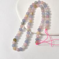 Morganite Beads, Round, polished, DIY & different size for choice, mixed colors, Sold Per Approx 14.96 Inch Strand