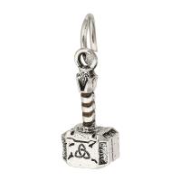 Zinc Alloy Pendants hammer silver color plated DIY & enamel silver color nickel lead & cadmium free Approx 6mm Sold By PC