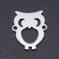 Stainless Steel Connector, 201 Stainless Steel, Owl, Vacuum Ion Plating, fashion jewelry & polished & DIY & Unisex, more colors for choice, 15x13mm, 5PCs/Bag, Sold By Bag