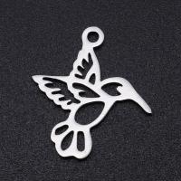 Stainless Steel Animal Pendants, 201 Stainless Steel, Bird, Vacuum Ion Plating, fashion jewelry & polished & DIY & Unisex, more colors for choice, 18x17mm, 5PCs/Bag, Sold By Bag